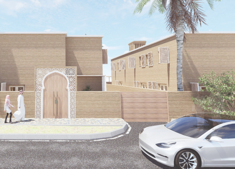 Rammed Earth Structure with Passive Cooling and Community Integration