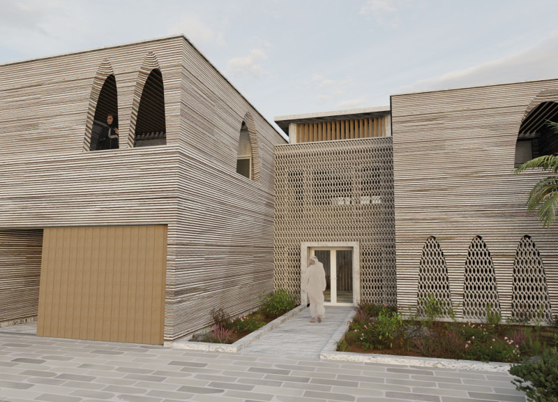 Charred Wooden Shingles and Vertical Gardens in a Multi-Use Urban Habitat  