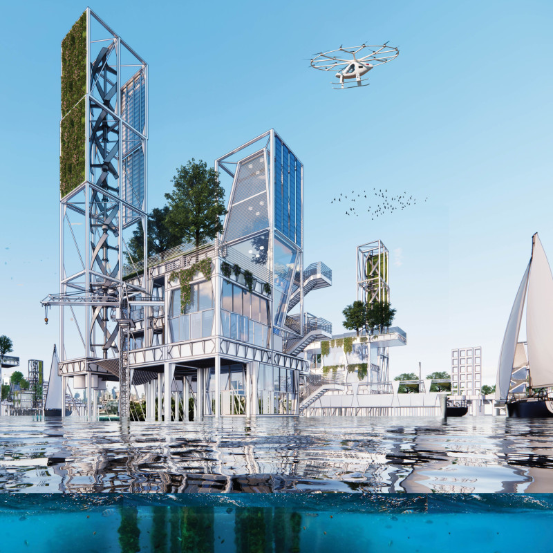 Biomimetic Design Featuring Aquaponic Systems and Sustainable Materials for Urban Living  