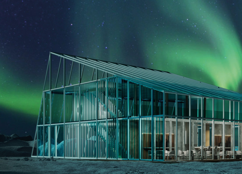 Transparent Glass Facade Enhancing Community Engagement in a Sustainable Timber Brewery  