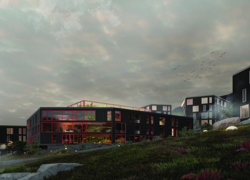 Charred Wooden Shingles and Cross-Laminated Timber Define a Contemporary Multipurpose Facility  