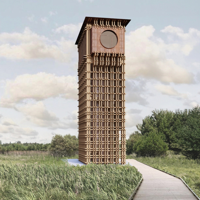 Charred Wooden Shingles and Cross-Laminated Timber Panels Define a Multifunctional Urban Space  