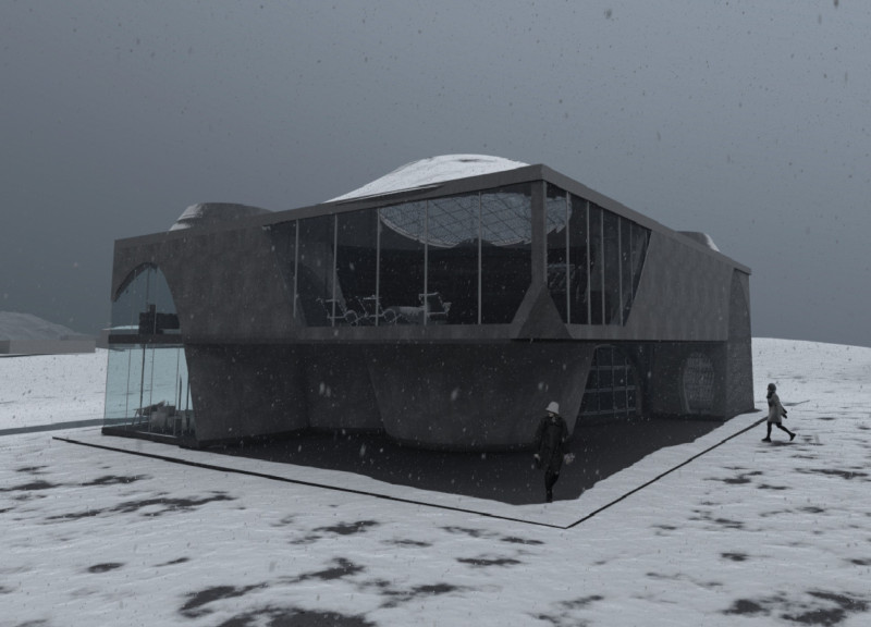 Porous Basalt Structure Merging Natural Landscapes With Sustainable Brewing Experiences