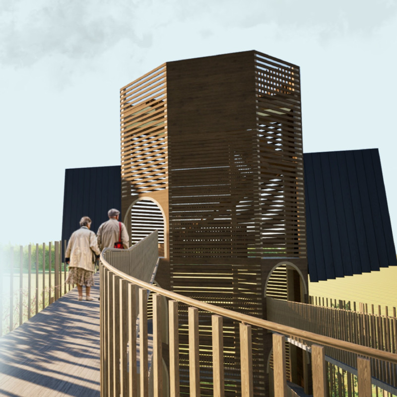 Charred Wooden Shingles and Rainwater Harvesting Define a Community-Centric Hub