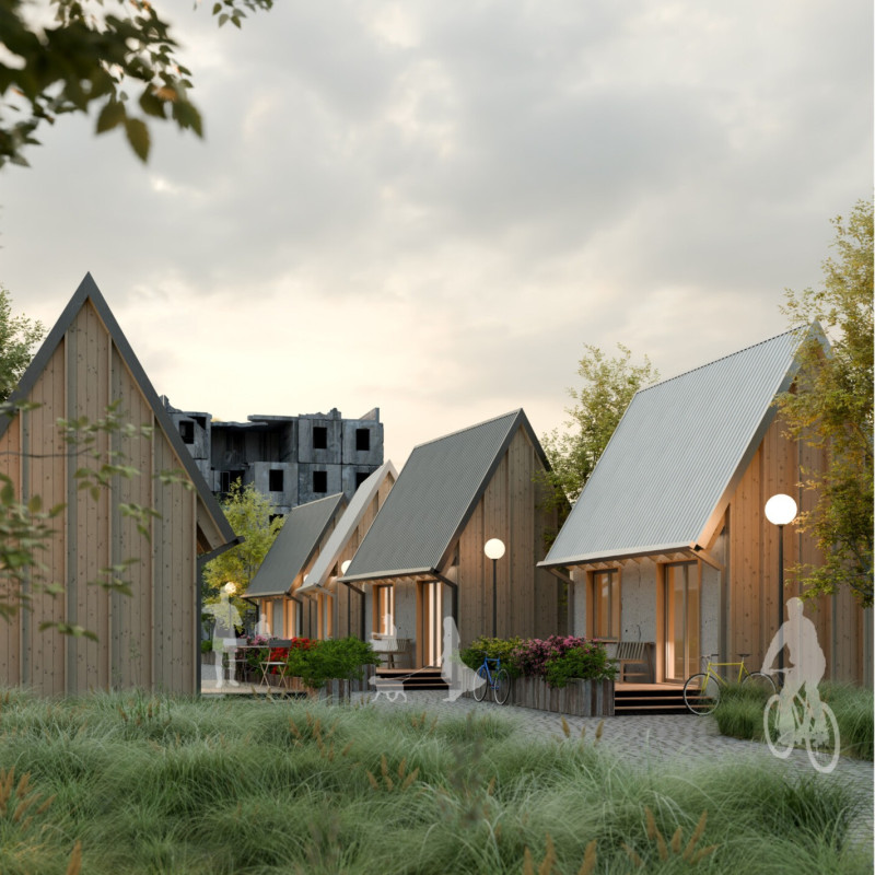 Charred Wooden Shingles and Sustainable Rainwater Systems Enhance Community Engagement Spaces  