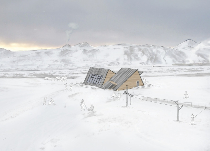 Charred Wooden Shingles and Expansive Glass Elevate Multifunctional Community Space