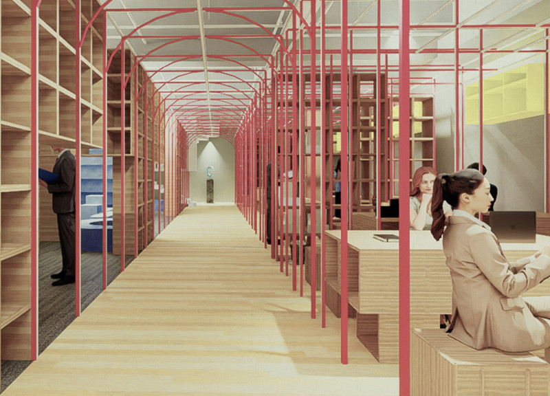 Translucent Polycarbonate Facades and Sustainable Copper Accents Define A Modern Collaborative Workspace