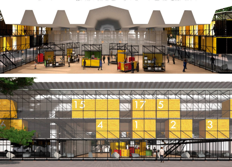 Charred Wooden Shingles and Recycled Steel Create Versatile Community Space