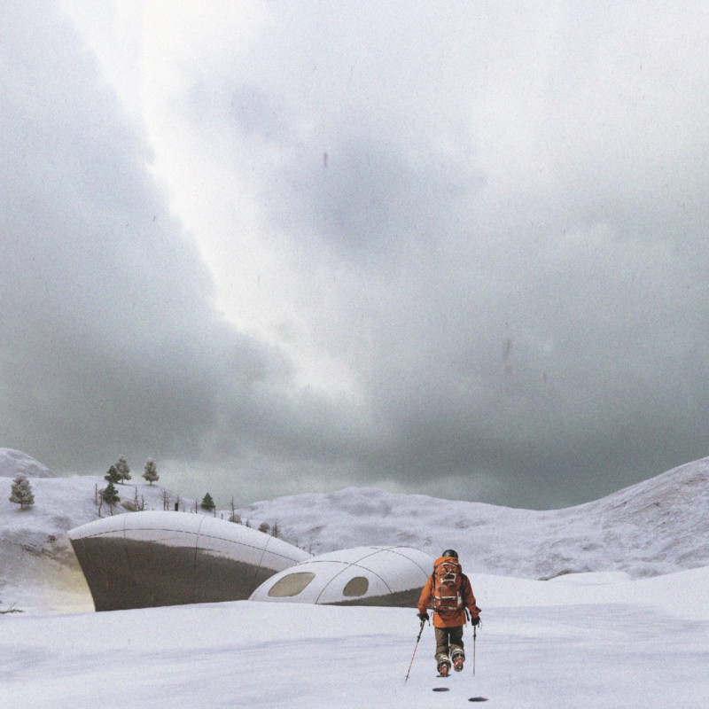 Natural Wood Harmony Featuring Upcycled Materials in Snow-Covered Retreats