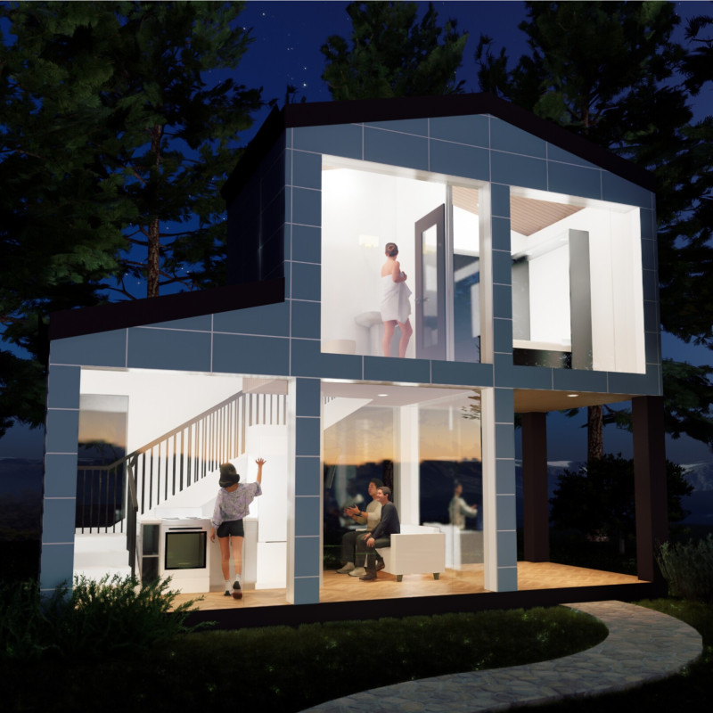 Charred Wooden Shingles and Translucent Glass Envelop a Community Hub Defined by Sustainable Timber  