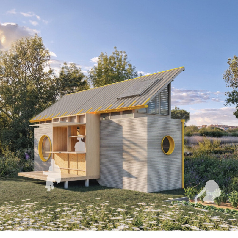Charred Wooden Shingles and Cross-Laminated Timber Panels Shape an Eco-Conscious Community Hub