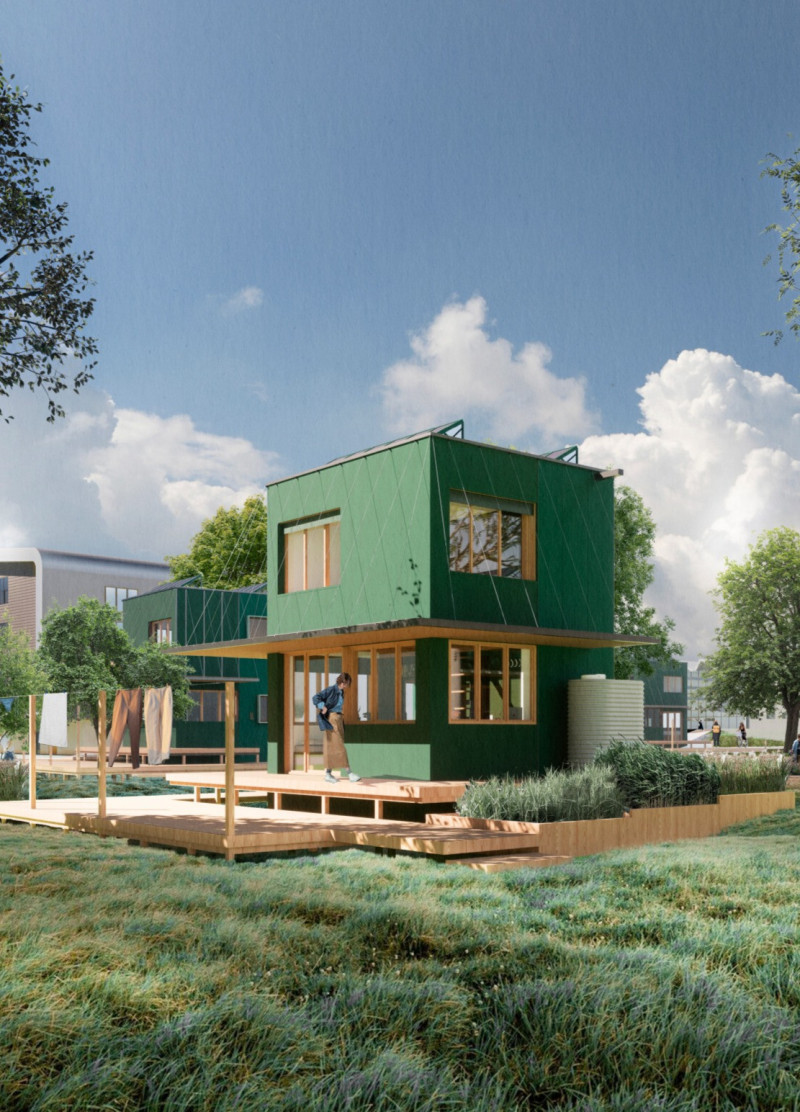 Charred Wooden Shingles and Cross-Laminated Timber Panels Transforming Urban Community Spaces