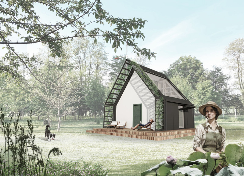 Charred Wooden Shingles and Green Roofs Elevate Community Spaces in Sustainable Design