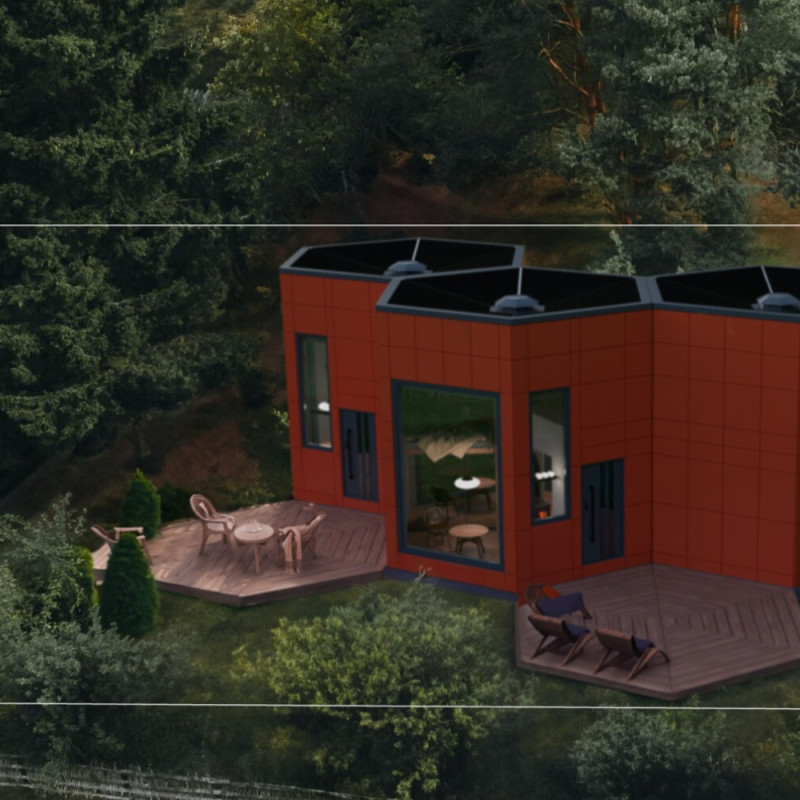 Charred Wooden Shingles and Cross-Laminated Timber Panels Shape a Community-Centric Space  