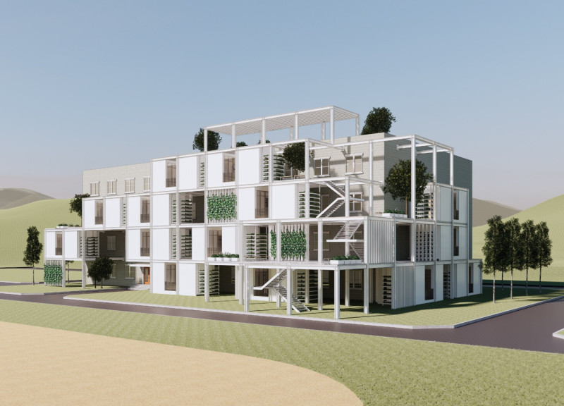 BIPV-Enhanced Microhomes with Galvanized Steel Framework in Repurposed Educational Facilities  