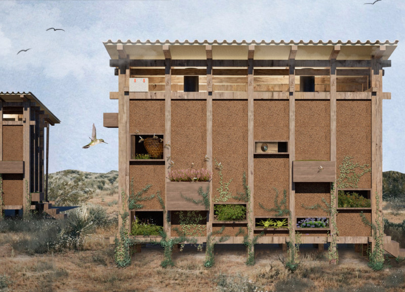 Micro-Ecosystem Built With Recycled Materials and Modular Design for Sustainable Living