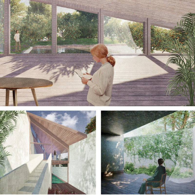 Home Utilizing Cross-Laminated Timber Panels and Charred Wooden Shingles for Sustainable Living
