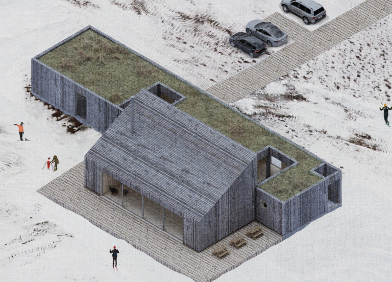 Charred Wooden Shingles and Cross-Laminated Timber Panels Create a Dynamic Community Hub