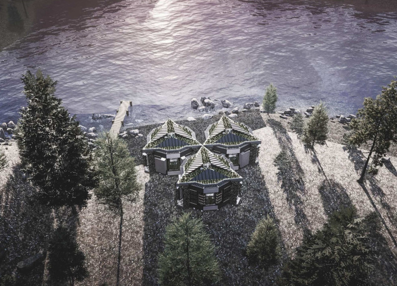 Cross-Laminated Timber and Charred Shingles Define Multifunctional Community Spaces