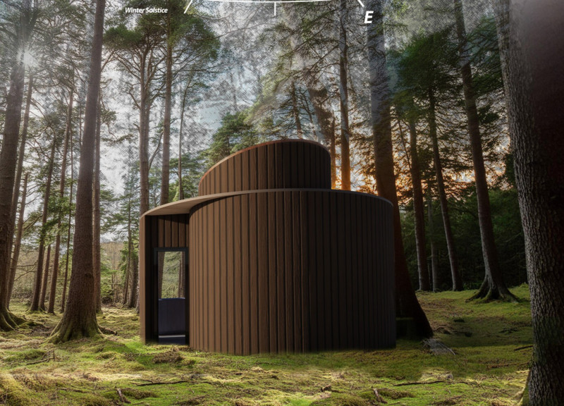 Charred Wooden Shingles and Cross-Laminated Timber Panels in a Multifunctional Urban Space