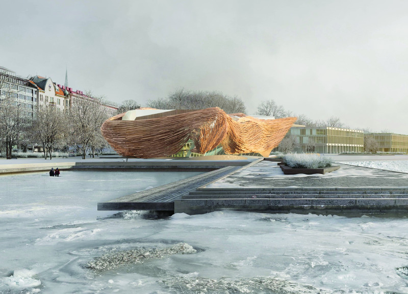 Fluid Structure of Cross-Laminated Timber Embracing Seasonal Changes in Cultural Space