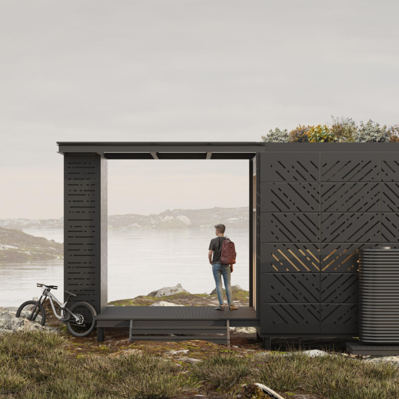 Charred Wooden Shingles and Green Roofs Shape a Sustainable Community Hub