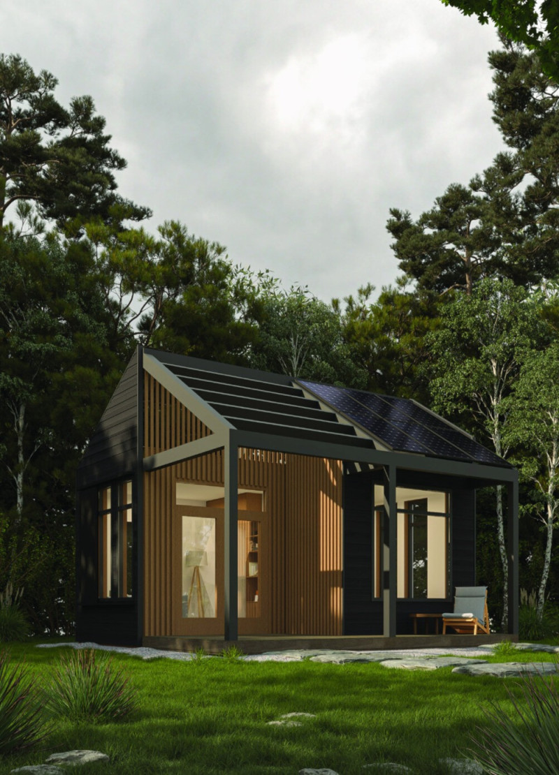 Charred Wooden Shingles and Triple-Glazed Glass Defining A Sustainable Community Hub  