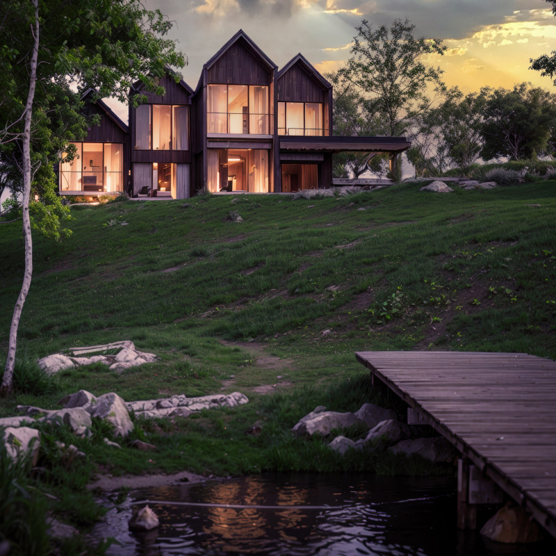 Charred Wooden Shingles and Natural Light in a Community-Centric Space