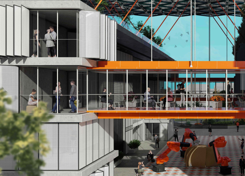 Charred Wooden Shingles and Cross-Laminated Timber Form a Sustainable Community Hub