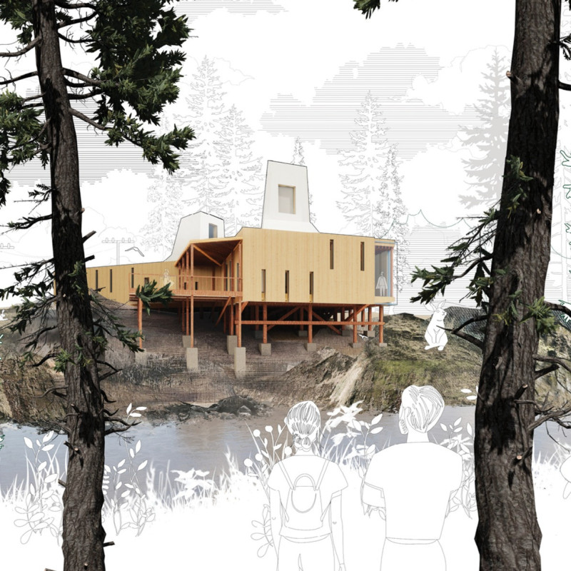 Charred Wooden Shingles and Natural Ventilation in a Multifunctional Urban Hub