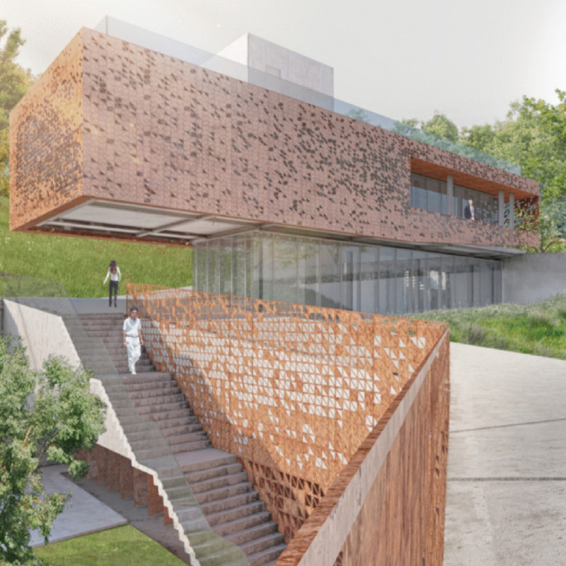 Charred Wooden Shingles and Cross-Laminated Timber Create a Multifunctional Urban Space