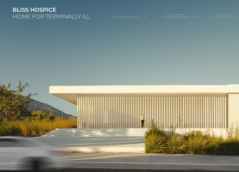 Serene Spaces Enhanced by Charred Wood and Expansive Glass in Palliative Care Architecture