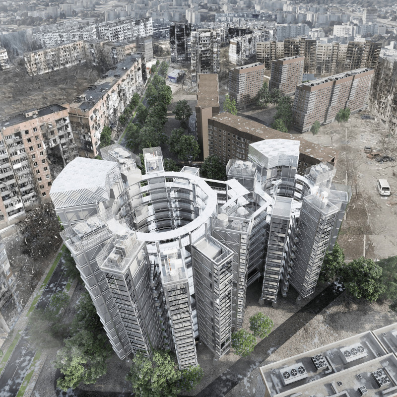 Charred Wooden Shingles and Cross-Laminated Timber Panels Enhance Community Connectivity  