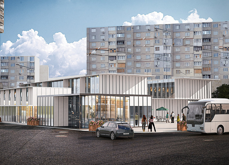 Charred Wooden Shingles and Cross-Laminated Timber Panels Create A Harmonious Community Space  