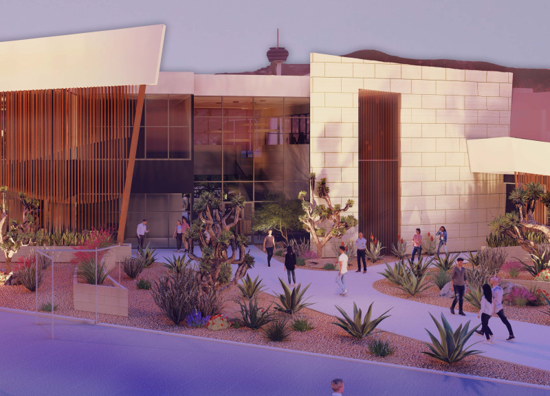 Charred Wooden Shingles and Flexible Spaces in a Desert Community Hub  