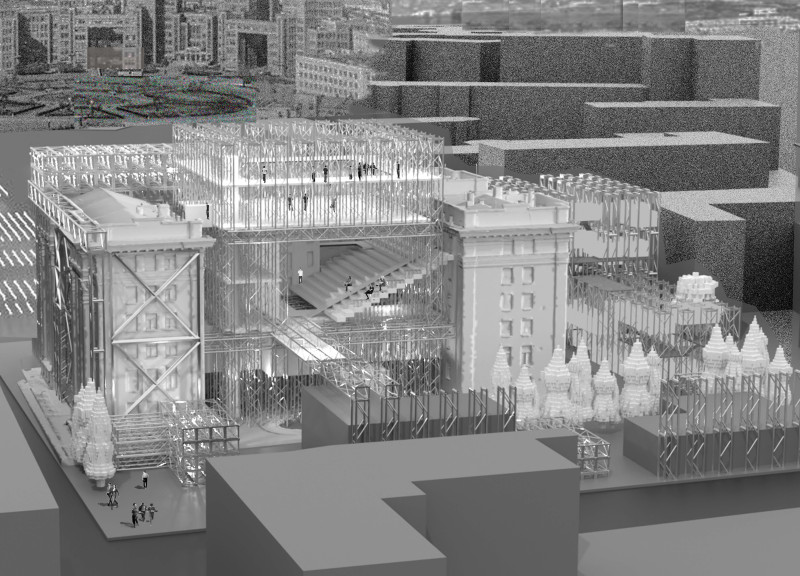 Charred Wood Shingles and Steel Framework Creating Dynamic Community Spaces in Urban Context  