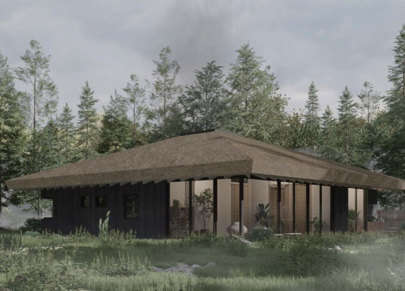 Charred Wooden Shingles and Cross-Laminated Timber Panels Enhance Community Living Spaces in Sustainable Design