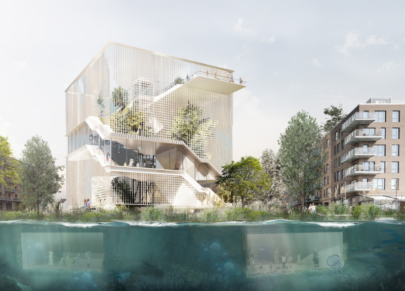 Charred Wooden Shingles and Cross-Laminated Timber Panels Shape a Multi-Use Community Hub  