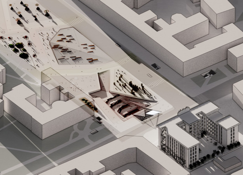Curved Roof Design Featuring Cross-Laminated Timber Panels and Charred Wooden Shingles for a Community Hub
