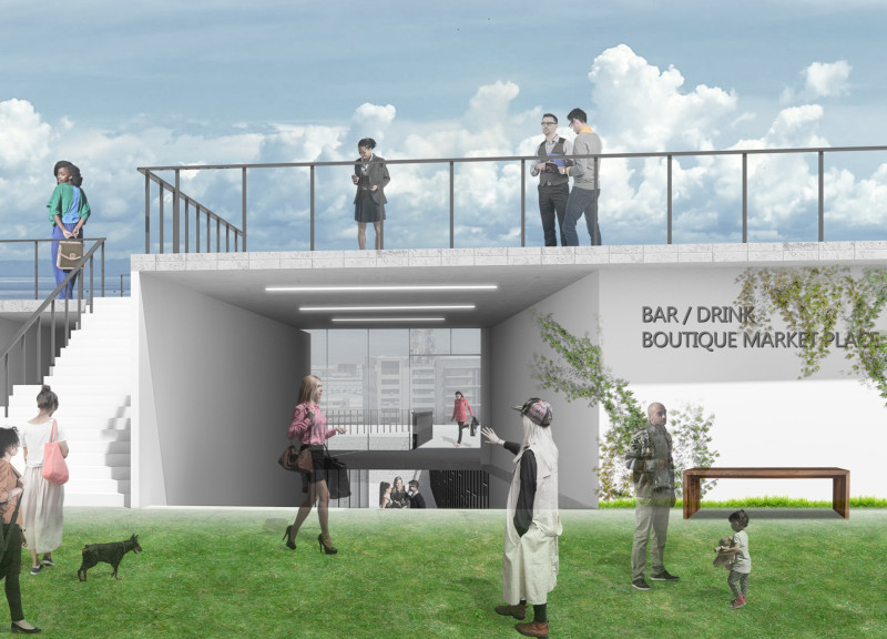 Urban Connectivity Through Vertical Gardens and Glass Facades In A Sustainable Fashion Hub