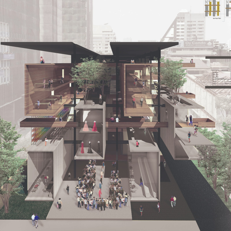 Kinetic Cocoon Cells and Natural Light in a Textile Community Hub  