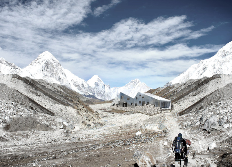 Charred Wood Cladding and Thermal Insulation Create a Sustainable Climber’s Refuge in Nepal  