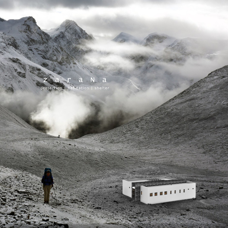 Weatherproof Adobe Shelter Designed for High-Altitude Community Gatherings