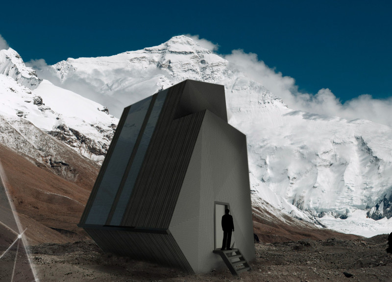 Larch Timber Shelter Featuring Cellulose Insulation and Renewable Energy Solutions in the Himalayas  