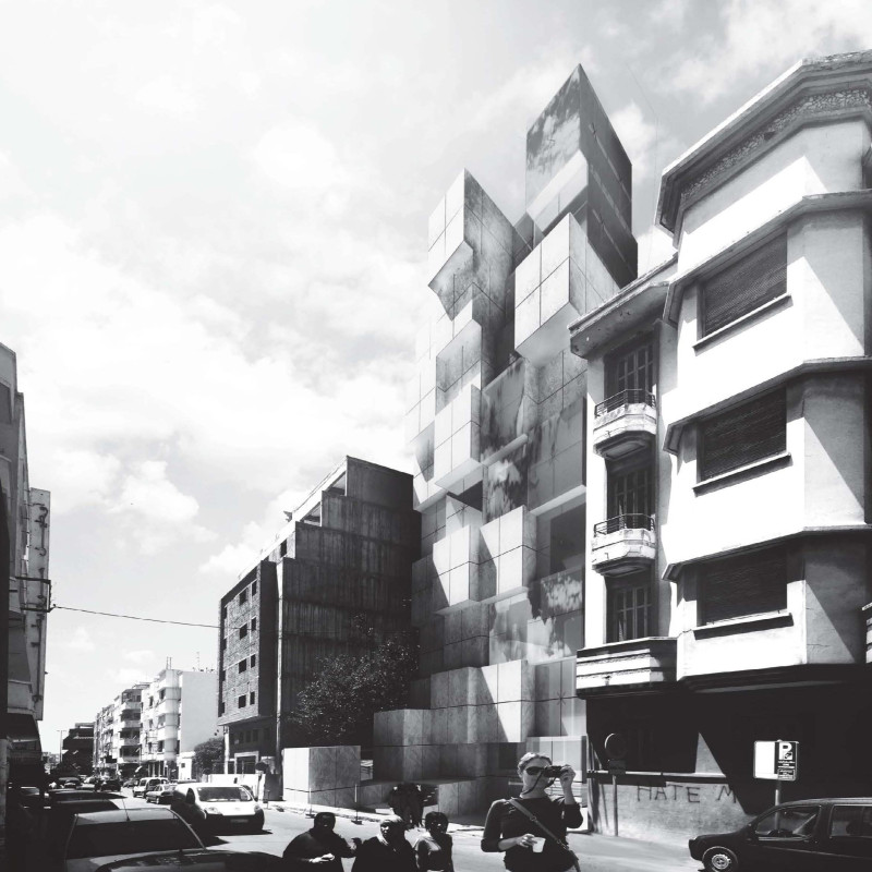 Translucent Marble and Concrete Volumes Enhancing Social Connectivity in a Serene Community Hub