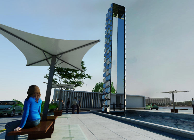Reflective Glass Structures With Interactive Water Features In A Commemorative Space  