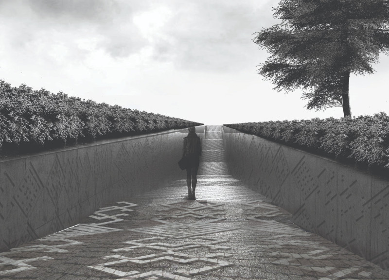 Corten Steel and Textural Concrete Create Reflective Spaces Amidst Native Landscaping  
