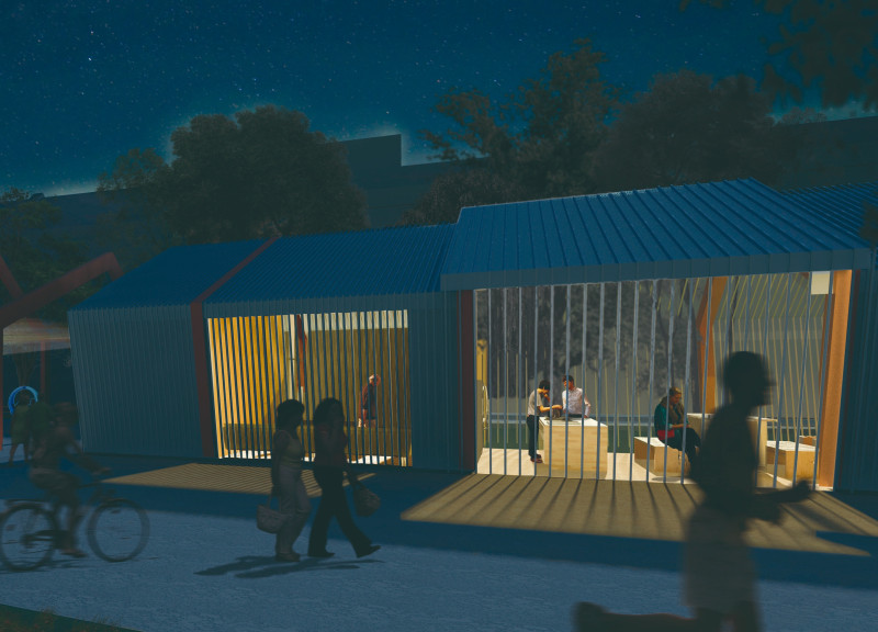 Natural Stone Facade and Sustainable Aluminum Frame Shape a Community Center in Brazil