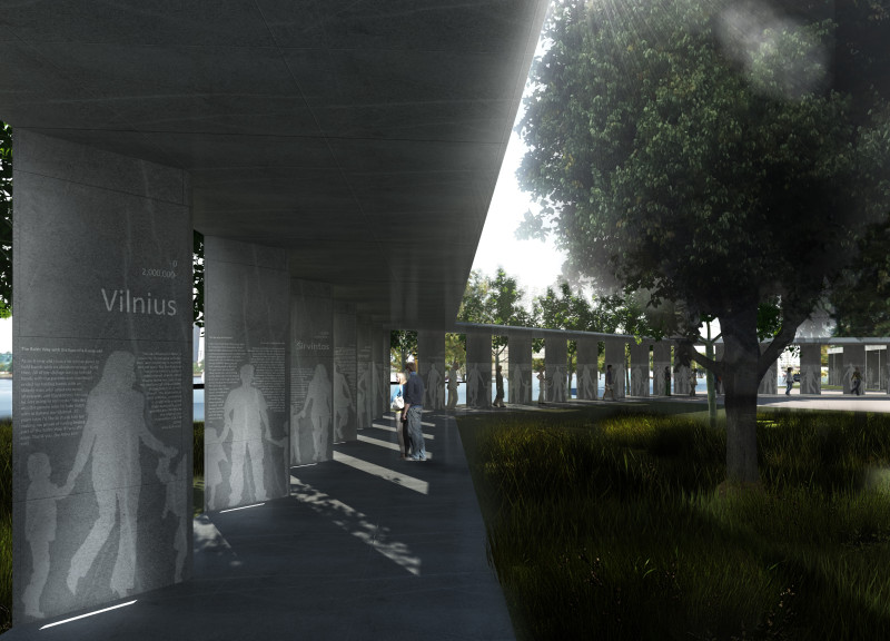 Engraved Concrete Pathway Enhancing Community Connectivity Through Interactive Narratives
