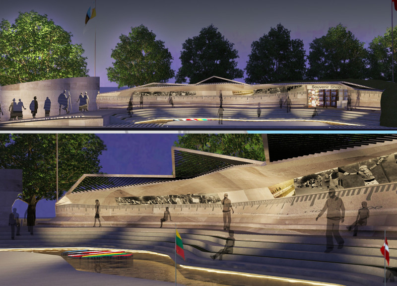 Living Green Roof and Geothermal Integration in a Reflective Memorial Space